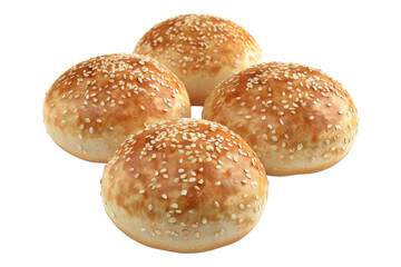 Sesame buns isolated on transparent background