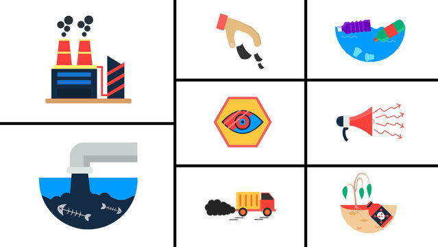 Pollution and Conservation Icons