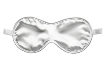 White sleep mask isolated on transparent background