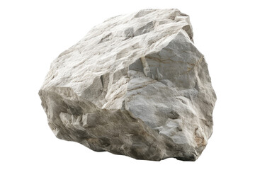 White stone isolated on transparent background