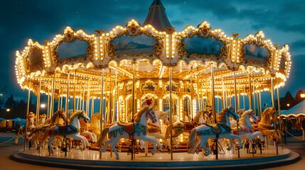 carousel with horses