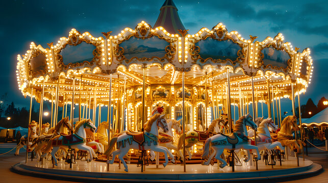 carousel with horses