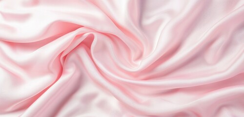 Fototapeta premium Light Pink Silk Fabric Sophisticated Softness and Delicate Grace