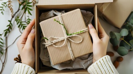 Unboxing an Eco Friendly Delivery Package with Sustainable Materials