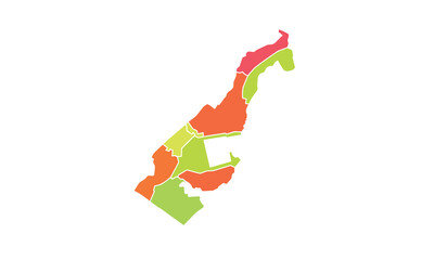Map of Monaco isolated modern colorful style. for website layouts, background, education, precise, customizable, Travel worldwide, map silhouette backdrop, earth geography, political, reports. 