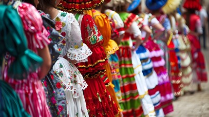 Vibrant of Spanish Cultural Traditions in San Fermin Festival Costumes