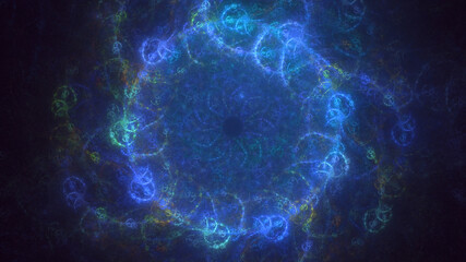 3D manual rendering abstract round light background. Its not AI Generatd illustration.