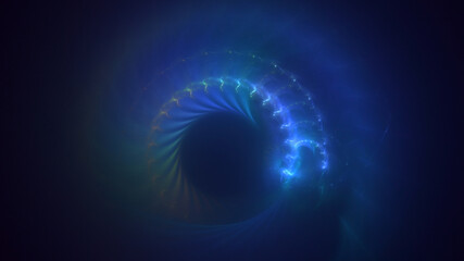 3D manual rendering abstract technology fractal background. Its not AI Generatd illustration.