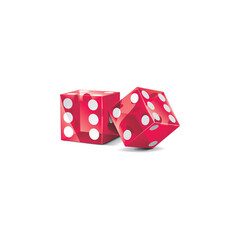 3 dimensional red dice logo