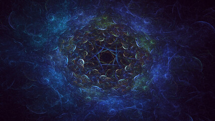 3D manual rendering abstract colorful fractal light background. Its not AI Generatd illustration.