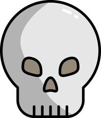 Skull line icon