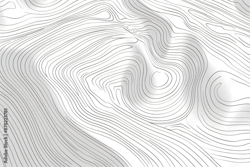 Poster topographic map background with contour lines in the style of a terrain pattern vector illustration.