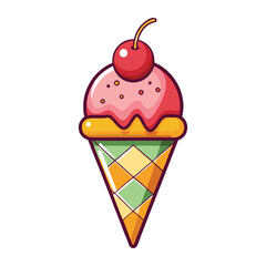 Ice cream cone sticker