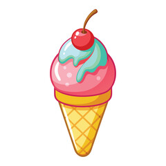 Ice cream cone sticker