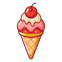 Ice cream cone sticker