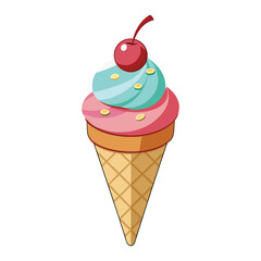 Ice cream cone sticker