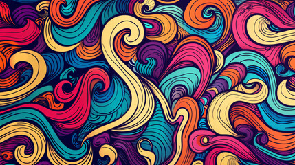 Abstract colorful background with swirling waves vector illustration design. 
