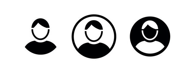 person icon on white background	