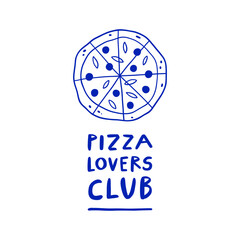 Pizza Lovers Club T-shirt or poster design