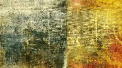 Obraz premium A textured background featuring multiple hues and varying paint sizes in the lower half of the image