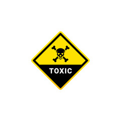 Obraz premium Toxic sign vector or toxic warning sign vector isolated. Best toxic sign for caution or warning label on your product.