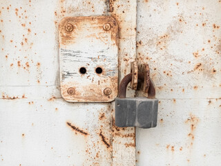 old lock on an iron door