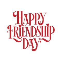 friendship day typography design background, Happy Friendship Day