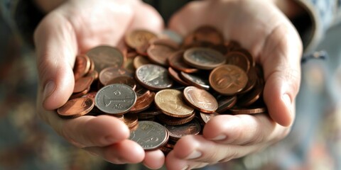 Piggy Bank and Financial Education: Addressing Rising Costs and Financial Pressure by Teaching Proper Spending Habits and Money Management from a Young Age. High-Definition AI-Generated Wallpaper