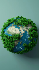 Earth covered with moss