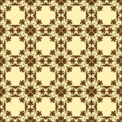 Seamless pattern created by many objects set in background like gothic style