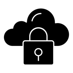 Cloud security icon symbol