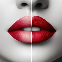 deep red lips and flag colors