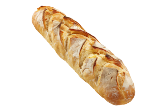 Baked baguette isolated on transparent background - Powered by Adobe