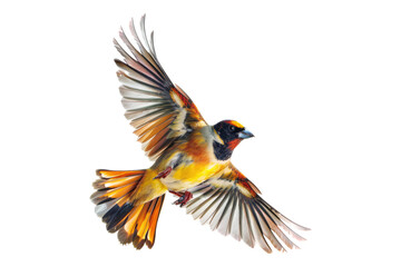 Obraz premium Bird in flight isolated on transparent background