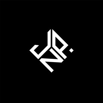 JNP letter logo design on black background. JNP creative initials letter logo concept. JNP letter design.