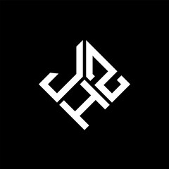 JHZ letter logo design on black background. JHZ creative initials letter logo concept. JHZ letter design.