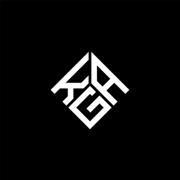 KGA letter logo design on black background. KGA creative initials letter logo concept. KGA letter design.