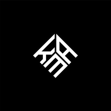 KMA letter logo design on black background. KMA creative initials letter logo concept. KMA letter design.