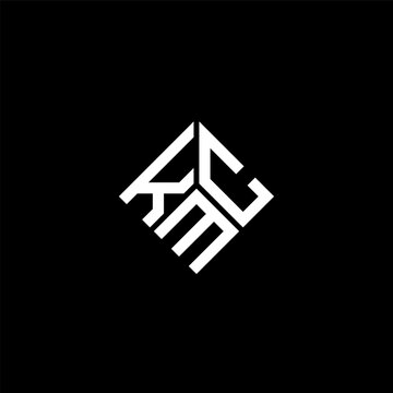 KMC letter logo design on black background. KMC creative initials letter logo concept. KMC letter design.