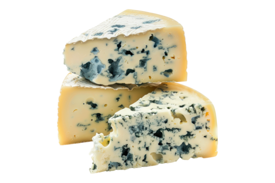 Blue cheese isolated on transparent background