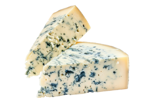 Blue cheese isolated on transparent background