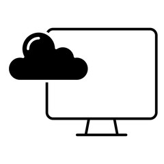 Cloud computing icon symbol