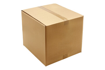 Cardboard box isolated on transparent background