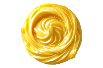 Butter swirl closeup isolated on transparent background