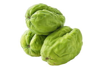 Fototapeta premium Chayote fruit isolated on transparent background