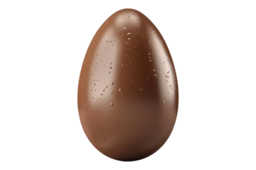 Chocolate egg isolated on transparent background