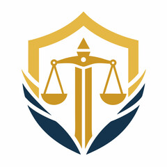        Minimalist law firm logo icon vector illustration.
