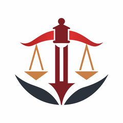        Minimalist law firm logo icon vector illustration.
