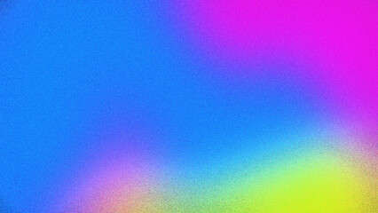 Fototapeta premium Electric blue, lime green, magenta abstract grainy gradient background wallpaper