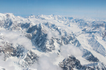 snow covered mountains, Mount McKinley, Alaska